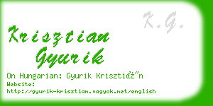 krisztian gyurik business card